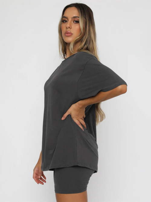 Women's Casual Short Sleeve & Shorts Set - Two Piece Co-Ord