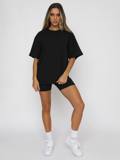 Women's Casual Short Sleeve & Shorts Set - Two Piece Co-Ord