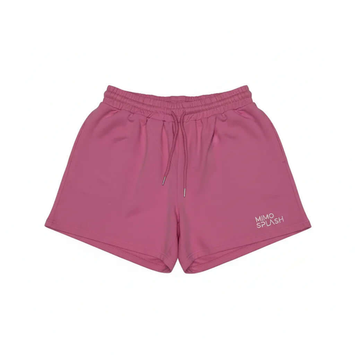 MIMOSPLASH pink activewear shorts featuring a high waisted design and drawstring for comfort.